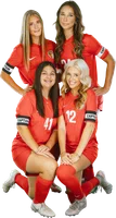 Shiah Webber with three fellow Texans captains
